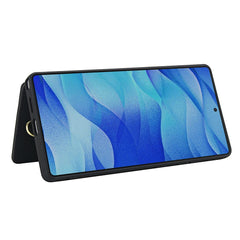 For Samsung Galaxy S25 Ultra Case Embroidered Tulips PU Leather Card Holder Back Cover with Shoulder Strap / Wrist Strap