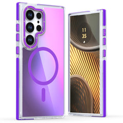 For Samsung Galaxy S25 Ultra Case Compatible with MagSafe Color Changing TPU Acrylic Phone Back Cover