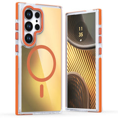 For Samsung Galaxy S24 Ultra Case Compatible with MagSafe Color Changing TPU Acrylic Phone Back Cover