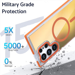 For Samsung Galaxy S24 Ultra Case Compatible with MagSafe Color Changing TPU Acrylic Phone Back Cover