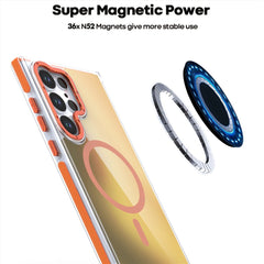 For Samsung Galaxy S24 Ultra Case Compatible with MagSafe Color Changing TPU Acrylic Phone Back Cover