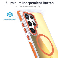 For Samsung Galaxy S24 Ultra Case Compatible with MagSafe Color Changing TPU Acrylic Phone Back Cover