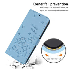 For Samsung Galaxy S25 FE Wallet Case Cats Imprint Leather Phone Cover with Strap