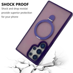 For Samsung Galaxy S25 Ultra Magnetic Case with Kickstand TPU + PC Phone Back Cover