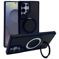 For Samsung Galaxy S25 Ultra Magnetic Case with Kickstand TPU + PC Phone Back Cover