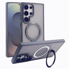 For Samsung Galaxy S25 Ultra Magnetic Case with Kickstand TPU + PC Phone Back Cover