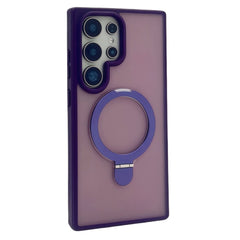 For Samsung Galaxy S24 Ultra Magnetic Case with Kickstand TPU + PC Phone Back Cover