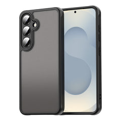 For Samsung Galaxy S24 Case with Screen Film WANLONFENG FD Series Skin Touch TPU PC Phone Back Cover