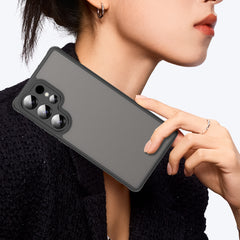 For Samsung Galaxy S25 Ultra Case with Screen Film WANLONFENG FD Series Skin Touch TPU PC Phone Back Cover