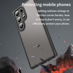 For Samsung Galaxy S24 Ultra Case with Screen Film WANLONFENG FD Series Skin Touch TPU PC Phone Back Cover