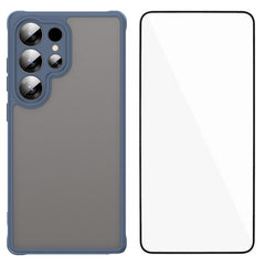 For Samsung Galaxy S24 Ultra Case with Screen Film WANLONFENG FD Series Skin Touch TPU PC Phone Back Cover