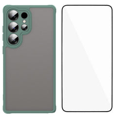 For Samsung Galaxy S24 Ultra Case with Screen Film WANLONFENG FD Series Skin Touch TPU PC Phone Back Cover