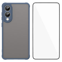 For Samsung Galaxy S25 Edge Case with Screen Film WANLONFENG FD Series Skin Touch TPU PC Phone Back Cover