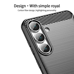 Für Samsung Galaxy S25 FE Rückseite MOFI Brushed Texture Carbon Fiber Soft TPU Case 