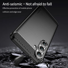 Für Samsung Galaxy S25 FE Rückseite MOFI Brushed Texture Carbon Fiber Soft TPU Case 