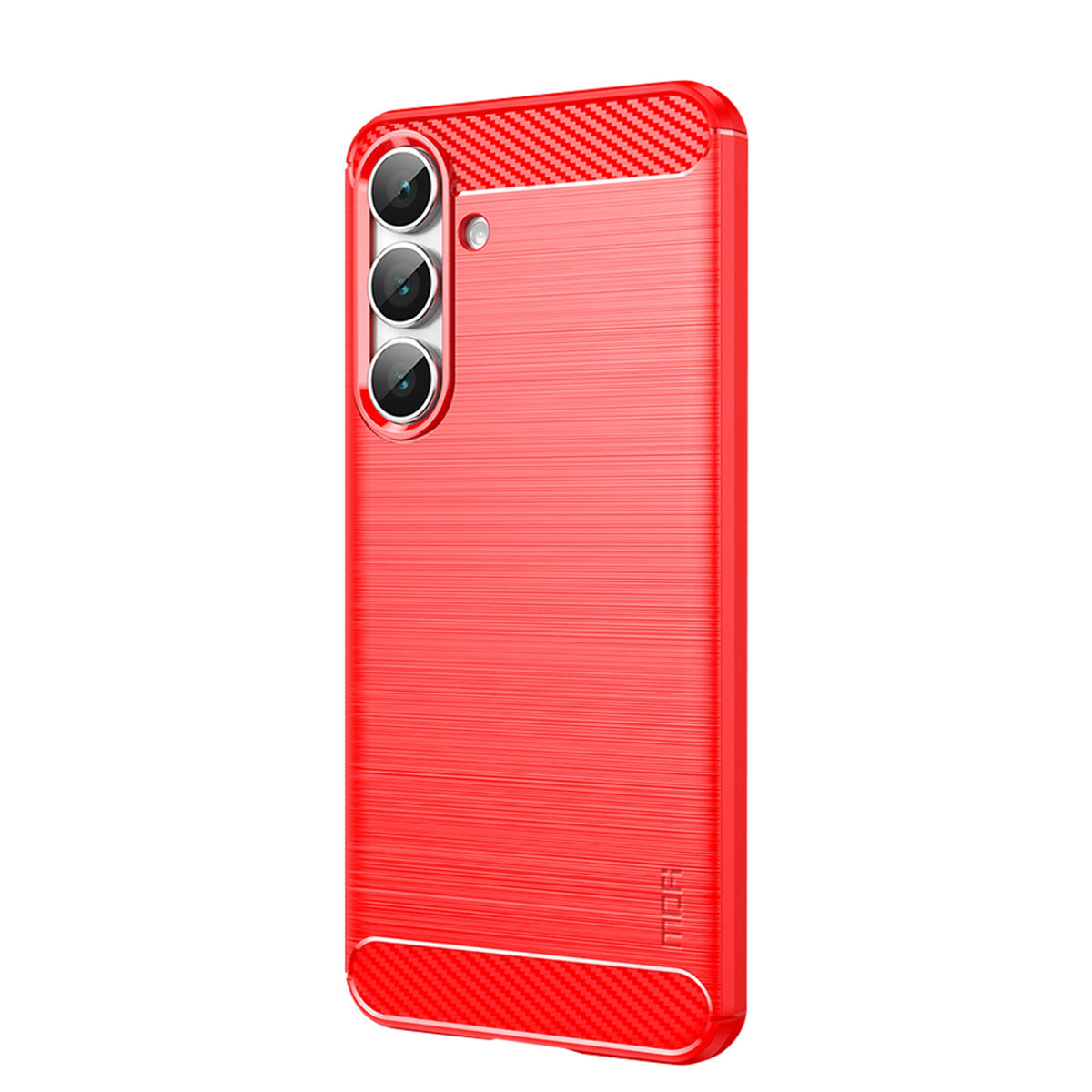 Für Samsung Galaxy S25 FE Rückseite MOFI Brushed Texture Carbon Fiber Soft TPU Case 