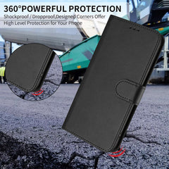For Samsung Galaxy S24+ / Galaxy S25+ Wallet Case RFID Blocking Calf Texture Leather Stand Phone Cover with Strap