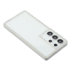 For Samsung Galaxy S25 Ultra TPU Case Rhinestone Decor Clear Phone Back Cover, Precise Cutout