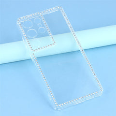 For Samsung Galaxy S25 Ultra TPU Case Rhinestone Decor Clear Phone Back Cover, Precise Cutout