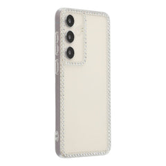 For Samsung Galaxy S25+ TPU Case Rhinestone Decor Clear Phone Back Cover, Precise Cutout