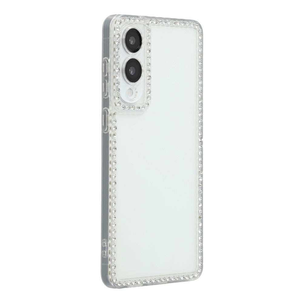 For Samsung Galaxy S25 Edge TPU Case Rhinestone Decor Clear Phone Back Cover, Precise Cutout