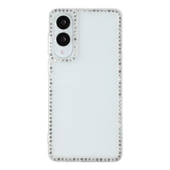 For Samsung Galaxy S25 Edge TPU Case Rhinestone Decor Clear Phone Back Cover, Precise Cutout