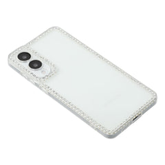 For Samsung Galaxy S25 Edge TPU Case Rhinestone Decor Clear Phone Back Cover, Precise Cutout