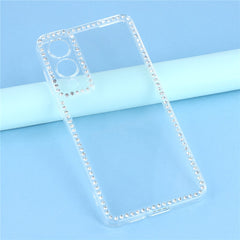 For Samsung Galaxy S25 Edge TPU Case Rhinestone Decor Clear Phone Back Cover, Precise Cutout