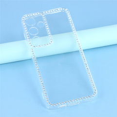 Für Samsung Galaxy S24 TPU-Hülle mit Strass-Dekor, transparente Telefonrückseite, präzise Aussparung 