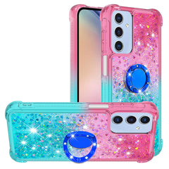 For Samsung Galaxy A17 5G / A26 5G TPU Case with Kickstand Gradiant Quicksand Shockproof Cover