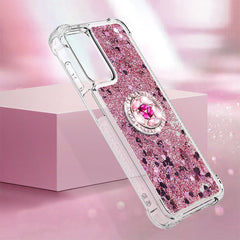 For Samsung Galaxy A17 5G / A26 5G TPU Case with Kickstand Quicksand Shockproof Cover
