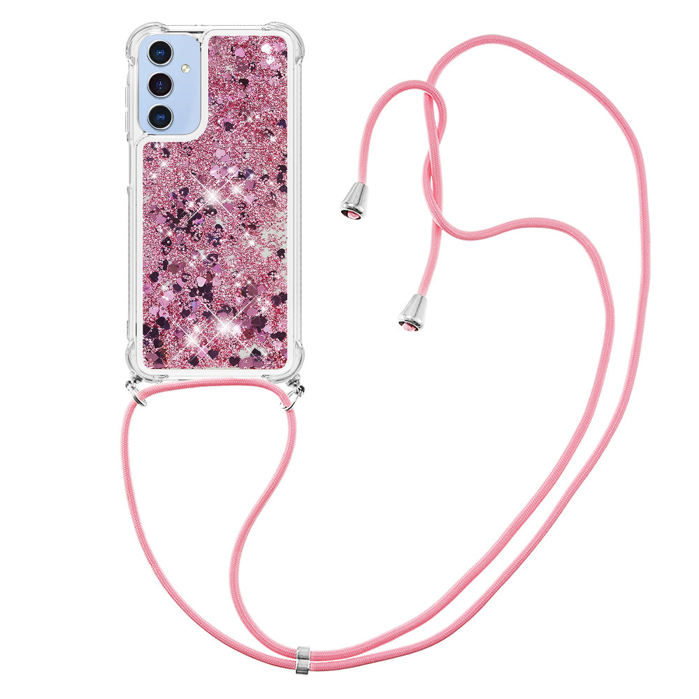 For Samsung Galaxy A17 5G / A17 4G / A26 5G TPU Case Quicksand Phone Cover with Lanyard