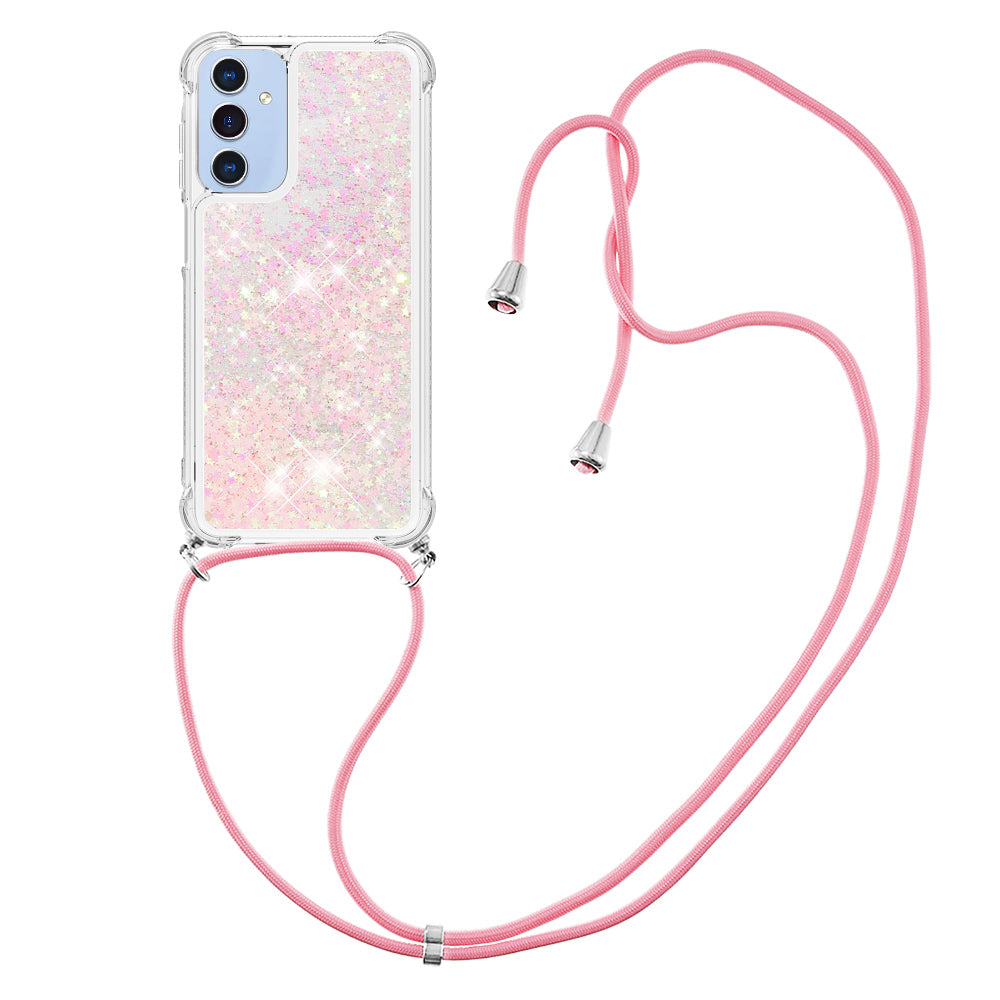 For Samsung Galaxy A17 5G / A26 5G TPU Case Quicksand Phone Cover with Lanyard