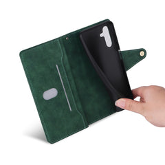 Für Samsung Galaxy S25 FE Hülle Reißverschluss Brieftasche Nietendekor Leder Telefonabdeckung mit Handschlaufe 