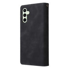 Étui portefeuille en cuir avec fermeture éclair et plusieurs emplacements pour cartes pour Samsung Galaxy S25 FE, avec dragonne 