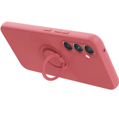 Coque en silicone avec anneau et béquille pour Samsung Galaxy S25 FE 