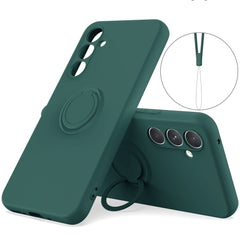 Coque en silicone avec anneau et béquille pour Samsung Galaxy S25 FE 