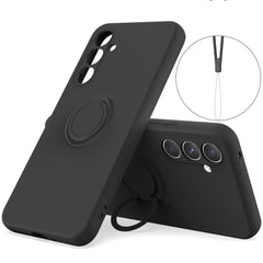 Coque en silicone avec anneau et béquille pour Samsung Galaxy S25 FE 