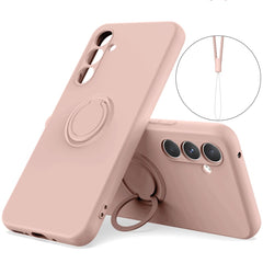 Coque en silicone avec anneau et béquille pour Samsung Galaxy S25 FE 