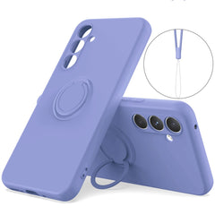 Coque en silicone avec anneau et béquille pour Samsung Galaxy S25 FE 
