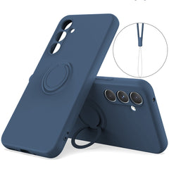 Coque en silicone avec anneau et béquille pour Samsung Galaxy S25 FE 