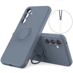 Coque en silicone avec anneau et béquille pour Samsung Galaxy S25 FE 