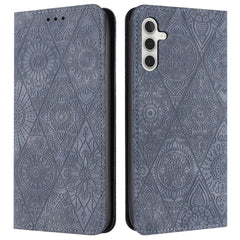 For Samsung Galaxy S25 FE Case Imprinted Flower Wallet Stand Leather Phone Cover