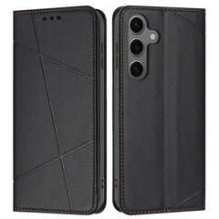 Étui portefeuille en cuir imprimé pour Samsung Galaxy S25 FE avec dragonne 