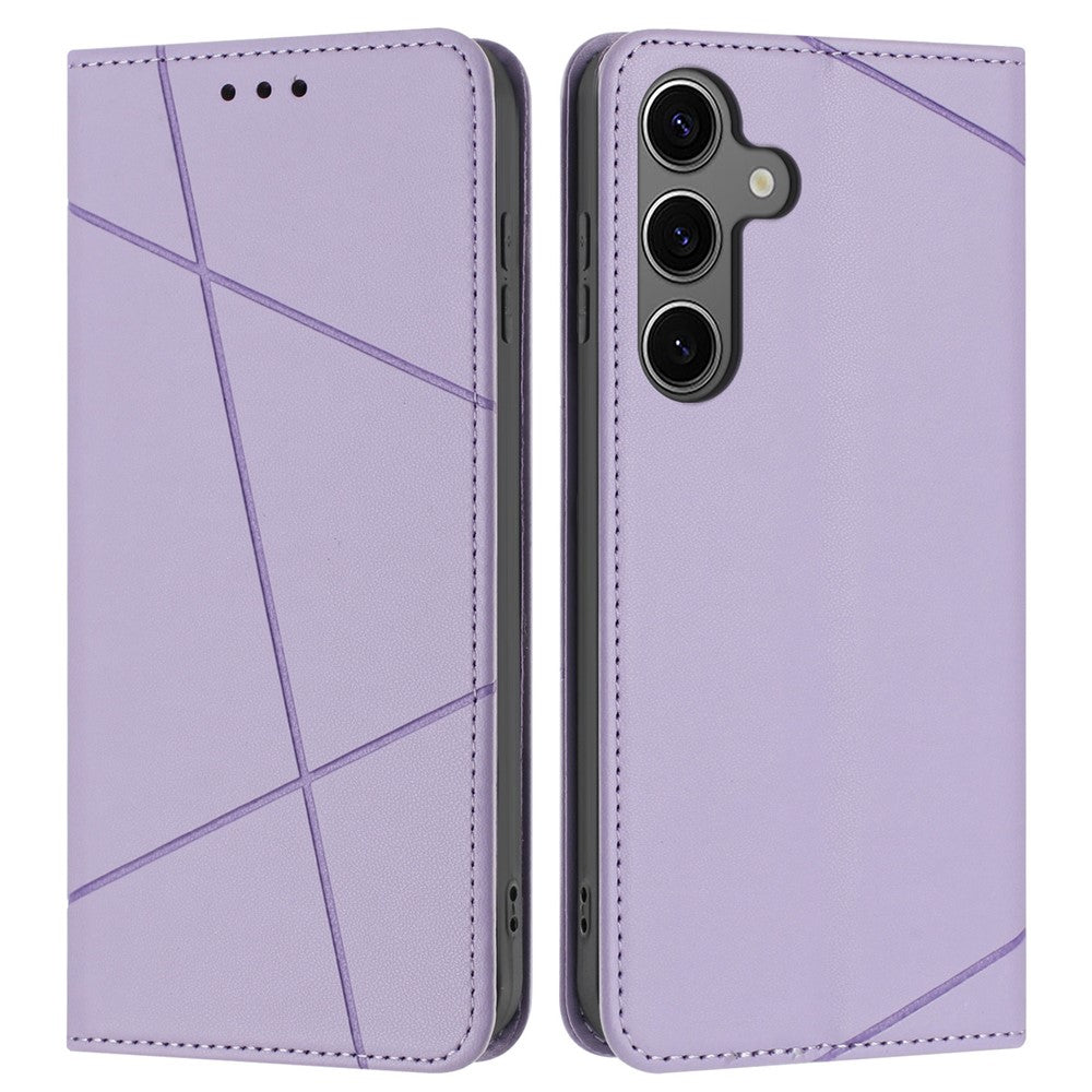 Étui portefeuille en cuir imprimé pour Samsung Galaxy S25 FE avec dragonne 