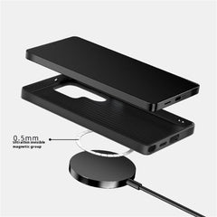 ABEEL For Samsung Galaxy S25 Ultra Case Compatible with MagSafe Crocodile Texture Micro-Embossing Back Cover