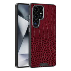 ABEEL For Samsung Galaxy S25 Ultra Case Compatible with MagSafe Crocodile Texture Micro-Embossing Back Cover
