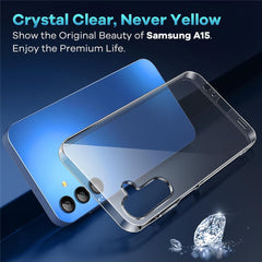 For Samsung Galaxy S25 FE Case TPU Clear Phone Cover + 2PCS Tempered Glass Screen Film 2.5D Arc Edge