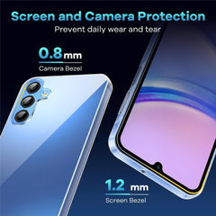 For Samsung Galaxy S25 FE Case TPU Clear Phone Cover + 2PCS Tempered Glass Screen Film 2.5D Arc Edge