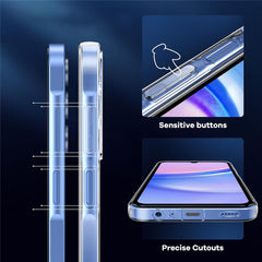 For Samsung Galaxy S25 FE Case TPU Clear Phone Cover + 2PCS Tempered Glass Screen Film 2.5D Arc Edge